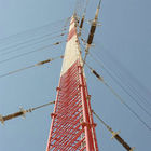 55m Kafes Elektrik İletişimi Gergili Direk Kulesi Özelleştirilebilir Çelik ve Alaşımlı Yapısal Çelik