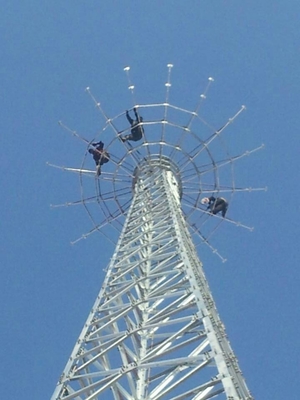 Çelik 30m Anten Guy Tel Kule Kafes Üçgen Üçgen Direk